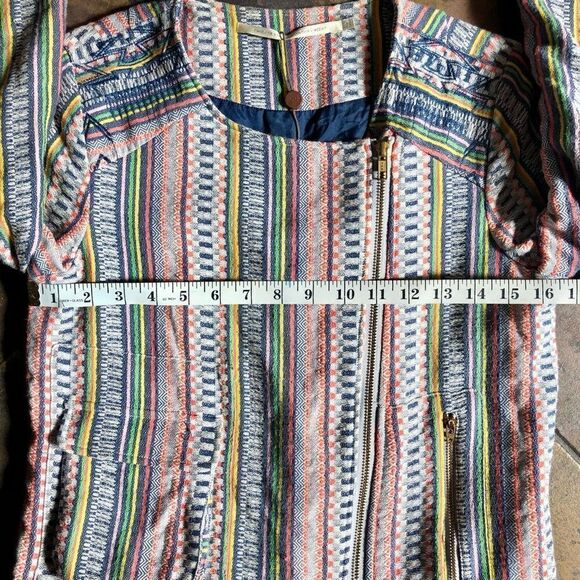 Twelfth Street By Cynthia Vincent Multicolored Knit Cropped Jacket Size 6 - Picture 4 of 16